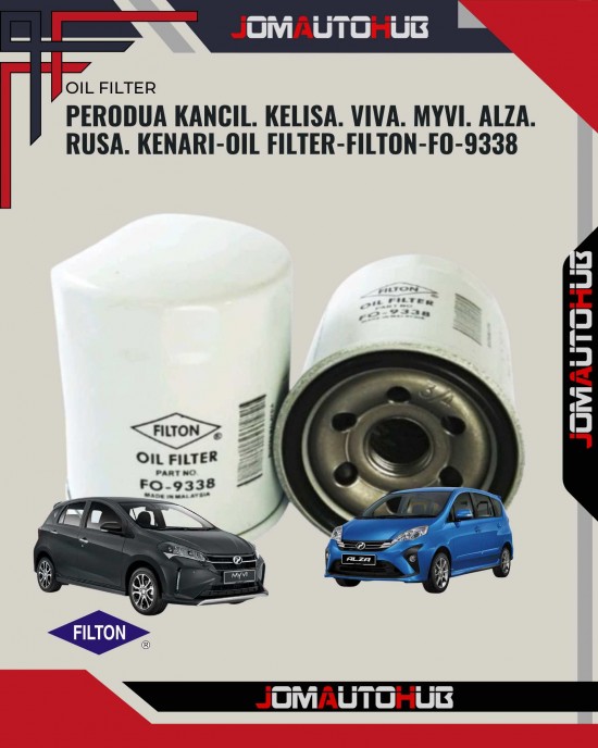Perodua Kancil. Kelisa. Viva. Myvi. Alza. Rusa. Kenari-Oil Filter-FILTON-FO-9338 Oil Filters image