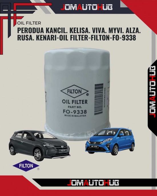 Perodua Kancil. Kelisa. Viva. Myvi. Alza. Rusa. Kenari-Oil Filter-FILTON-FO-9338 Oil Filters image