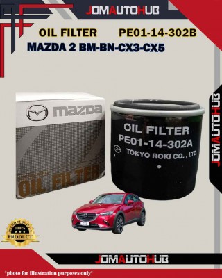 Oil Filter-Mazda 2 BM-BN-Biante CX3 DK-CX5-CX30 (All Skyactiv)-PE01-14-302B