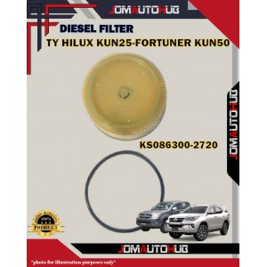 Toyota Hilux KUN25-KUN26-Fortuner KUN50-Hiace KDH200 Diesel Filter-KS086300-2720 (23390-0L041/YZZA1) Toyota Hilux KUN25-KUN26-Fortuner KUN50-Hiace KDH200 Diesel Filter-KS086300-2720 (23390-0L041/YZZA1)