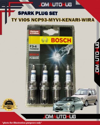 Spark Plug Platinum & Iridium Set-Perodua Myvi 1.0cc-Kenari-Viva 1.0cc-850-Perdana-Wira 1.6cc-Vios NCP93-F3-4-FGR8DQI