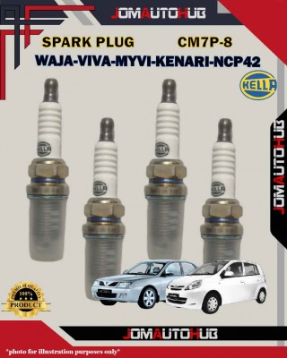 Spark Plug Set (4pcs)-Proton Waja-Viva-Myvi Old Model-Kenari-Kembara DVVT-Vios NCP42-NCP93-CM7P-8