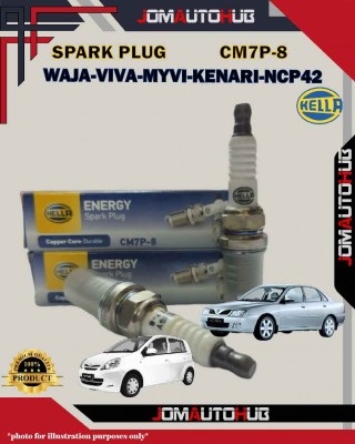 Spark Plug Set (4pcs)-Proton Waja-Viva-Myvi Old Model-Kenari-Kembara DVVT-Vios NCP42-NCP93-CM7P-8