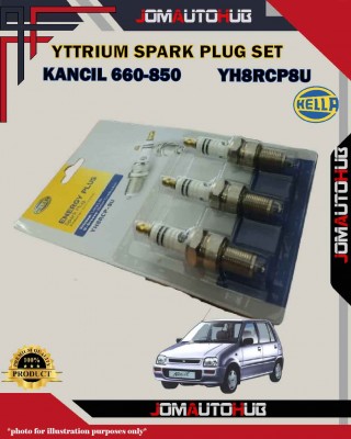 Spark Plug Yttrium Set (3pcs)-Perodua Kancil 650-850-Daihatsu Charade 1.0cc-Suzuki Swift 1.0cc-YH8RCP8U