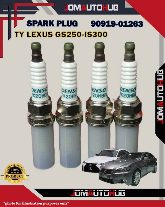 Toyota Double Iridium Spark Plug-Lexus GS250-IS300-LS460-RX450H-Mark II GRX130-90919-01263-90919-01249-FK20HBR8-IKBH20TT