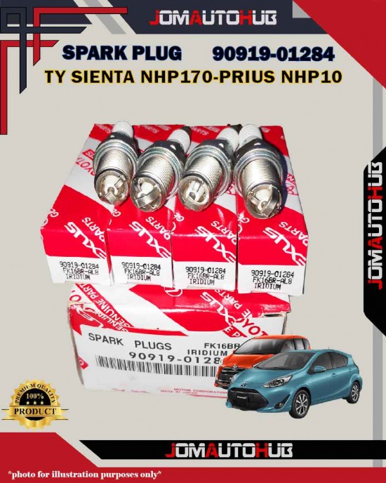 Toyota Double Iridium Spark Plug-Toyota Sienta NHP170-Prius NHP10-Corolla-Vitz-90919-01284-FK16BR-AL8