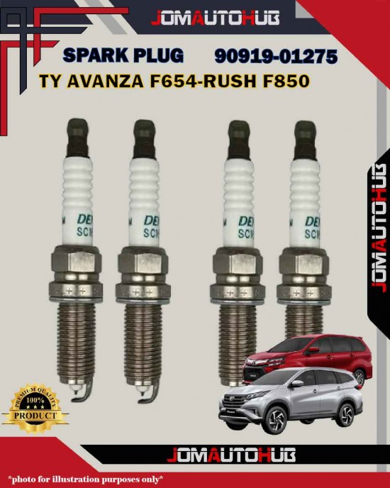 Toyota Iridium Spark Plug-Avanza F653-Rush-Altis-Bezza 1.3cc-Aruz-1.3cc-90919-01275-SC16HR11-IXEH20TT