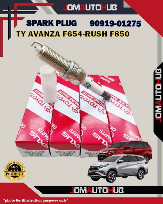 Toyota Iridium Spark Plug-Avanza F653-Rush-Altis-Bezza 1.3cc-Aruz-1.3cc-90919-01275-SC16HR11-IXEH20TT
