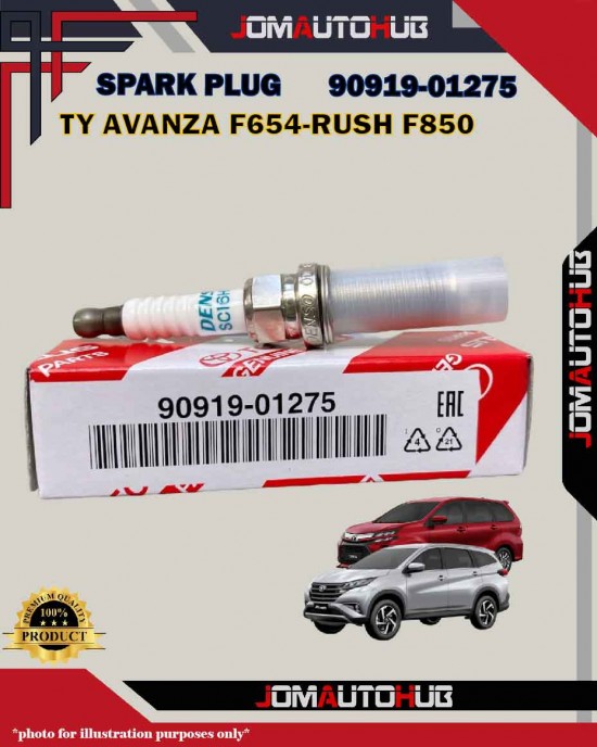 Toyota Iridium Spark Plug-Avanza F653-Rush-Altis-Bezza 1.3cc-Aruz-1.3cc-90919-01275-SC16HR11-IXEH20TT