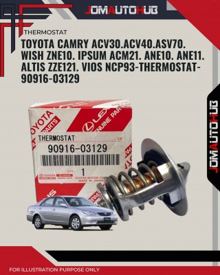 Thermostat-Toyota Camry ACV30-ACV40-ASV70-ZNE10-ACM21-ANE10-ANE11-ZZE121-Vios NCP93-90916-03129