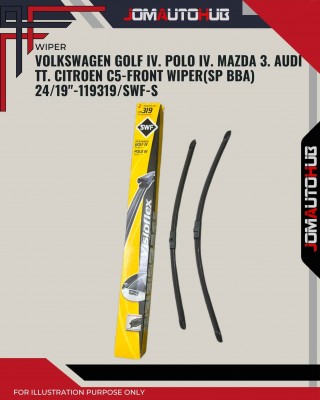 Front Wiper (SP BBA)-Volkswagen Golf IV. Polo IV. Mazda 3. Audi TT. Citroen C5-24/19inch-119319/SWF-S
