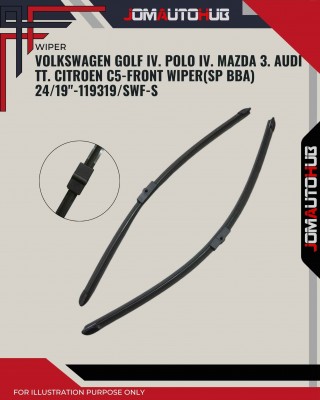Front Wiper (SP BBA)-Volkswagen Golf IV. Polo IV. Mazda 3. Audi TT. Citroen C5-24/19inch-119319/SWF-S