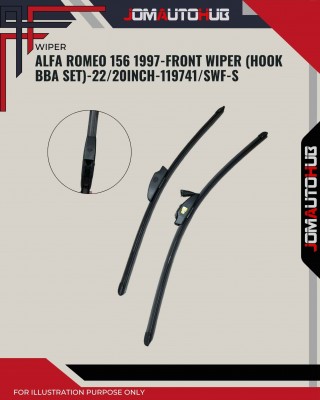 Front Wiper (Hook BBA Set)-Alfa Romeo 165 1997-22/20 Inch-119741/SWF-S