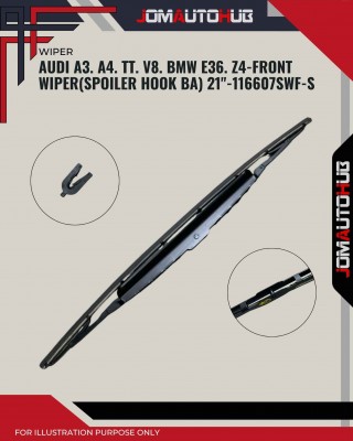 Front Wiper (Spoiler Hook BA)-Audi A3. A4. TT. BMW E36. Z4-21inch-116607S/SWF-S