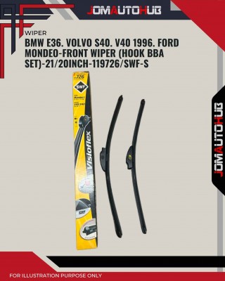 Front Wiper (Hook BBA Set)-BMW E36. Volvo S40. V40 1996. Ford Mondeo-21/20 Inch-119726/SWF-S