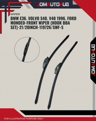 Front Wiper (Hook BBA Set)-BMW E36. Volvo S40. V40 1996. Ford Mondeo-21/20 Inch-119726/SWF-S