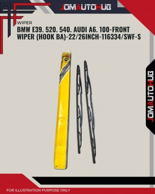 Front Wiper (Hook BA)-BMW E39. 520. Audi A6. 100-22/26 Inch-116334SWF-S