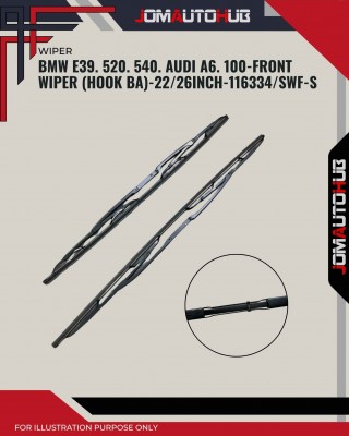 Front Wiper (Hook BA)-BMW E39. 520. Audi A6. 100-22/26 Inch-116334SWF-S