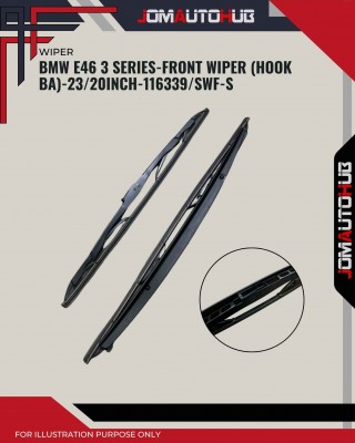 Front Wiper (Hook BA)-BMW E46 3 Series-23/20 Inch-116339SWF-S