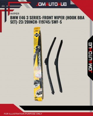 Front Wiper (Hook BBA Set)-BMW E46 3 Series-23/20 Inch-119745/SWF-S