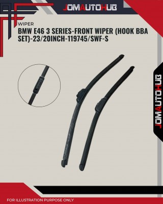 Front Wiper (Hook BBA Set)-BMW E46 3 Series-23/20 Inch-119745/SWF-S