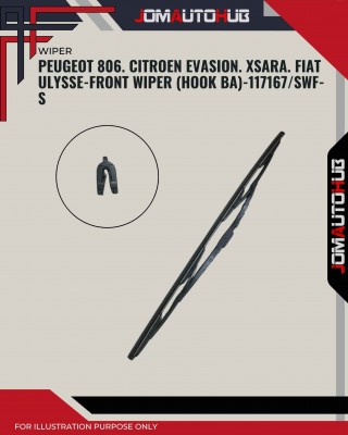 Front Wiper (Hook BA)-Peugeot 806. Citroen Evasion. XSara. Fiat Ulysse-26Inch-117167SWF-S