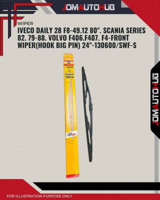 Front Wiper (Hook Big Pin)-Iveco daily 28 F8-49. 12 80”. Scania Series 82. 79/88. Volvo F406. F407. F4-24inch-130600/SWF-S