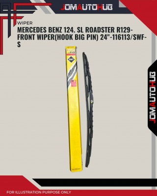 Front Wiper (Hook Big Pin)-Mercedes Benz 124 SL Roadster R129-24inch-116113/SWF-S