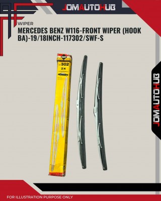 Front Wiper (Hook BA)-Mercedes Benz W116-19/18 Inch-117302SWF-S