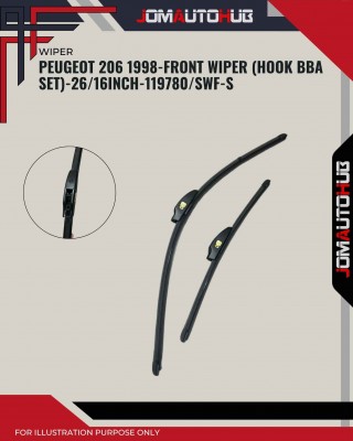 Front Wiper (Hook BBA Set)-Peugeot 206 1998-26/16 Inch-119780/SWF-S