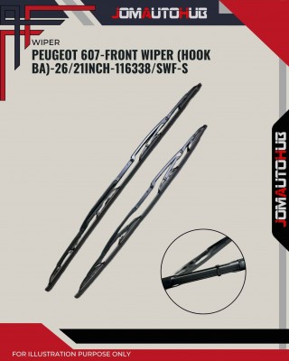 Front Wiper (Hook BA)-Peugeot 607-26/21 Inch-116338SWF-S