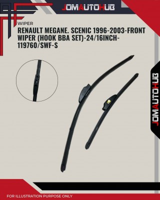 Front Wiper (Hook BBA Set)-Renault Megane Scenic 1996-2003-24/16 Inch-119760/SWF-S