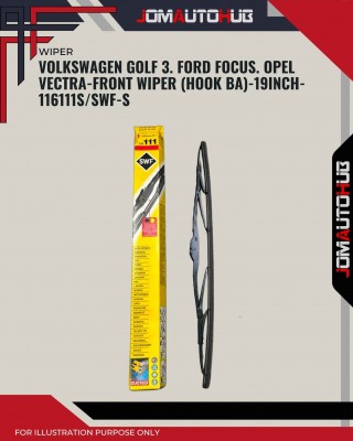 Front Wiper (Hook BA)-Volkswagen Golf 3. Ford Focus. Opel Vectra-19 Inch-116111SWF-S
