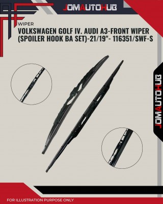 Front Wiper (Spoiler Hook BA Set)-Volkswagen Golf IV. Audi A3-21/19inch-116351/SWF-S