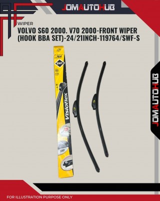 Front Wiper (Hook BBA Set)-Volvo S60 2000. V70 2000-24/21 Inch-119764/SWF-S