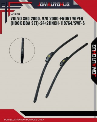 Front Wiper (Hook BBA Set)-Volvo S60 2000. V70 2000-24/21 Inch-119764/SWF-S